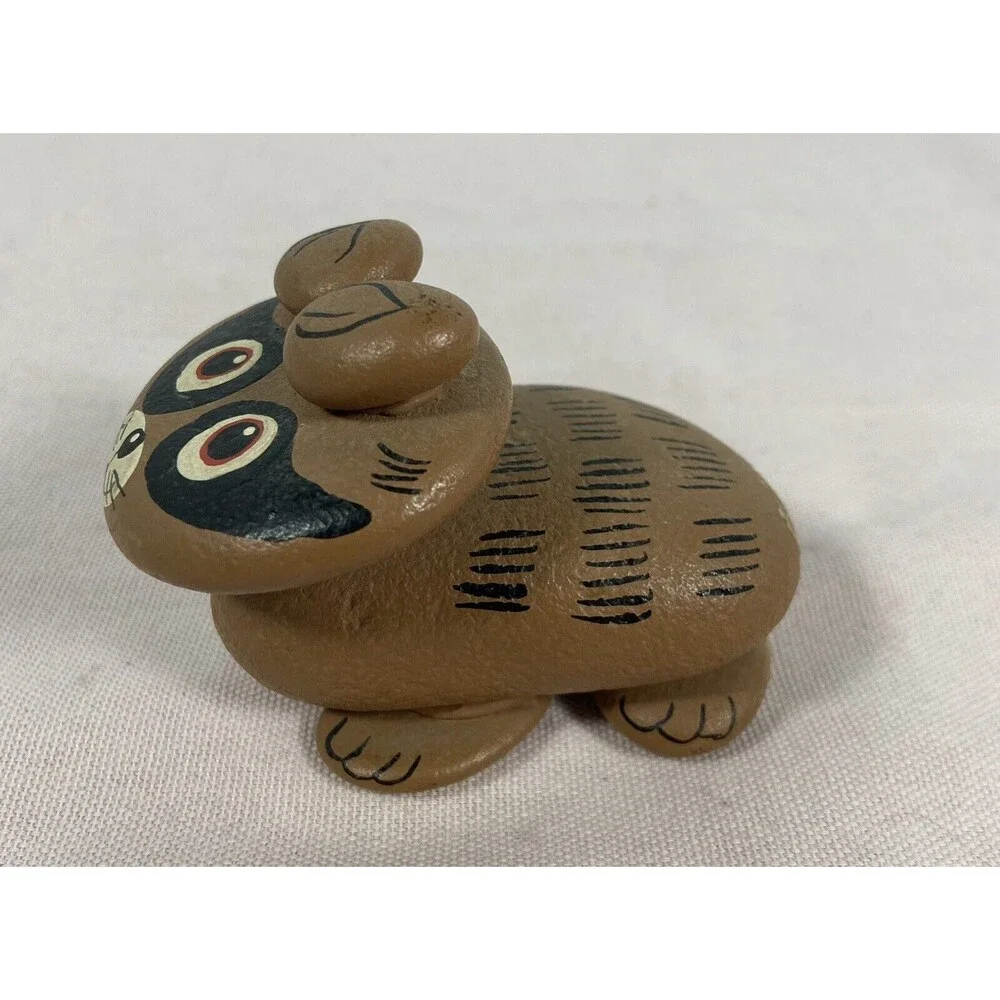 Racoon figurine Made Of Stone around 2.5